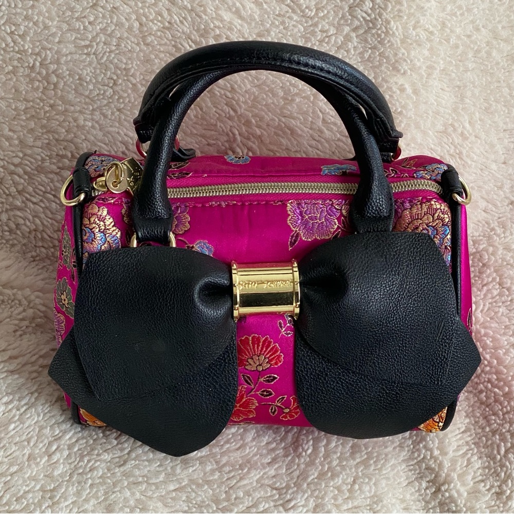 Betsey Johnson Bownanza Mini Pink Floral Handbag